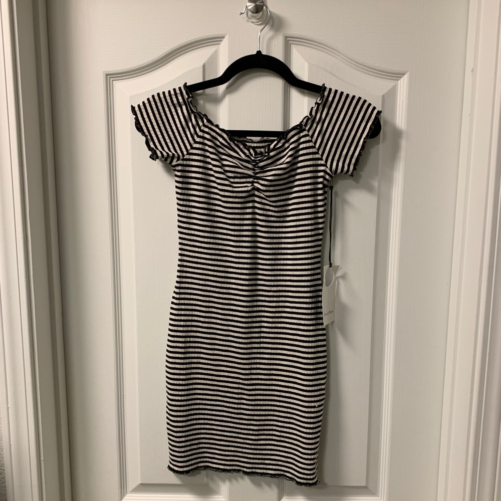 PrivacyPlease Bodycon Stripe Mini Dress